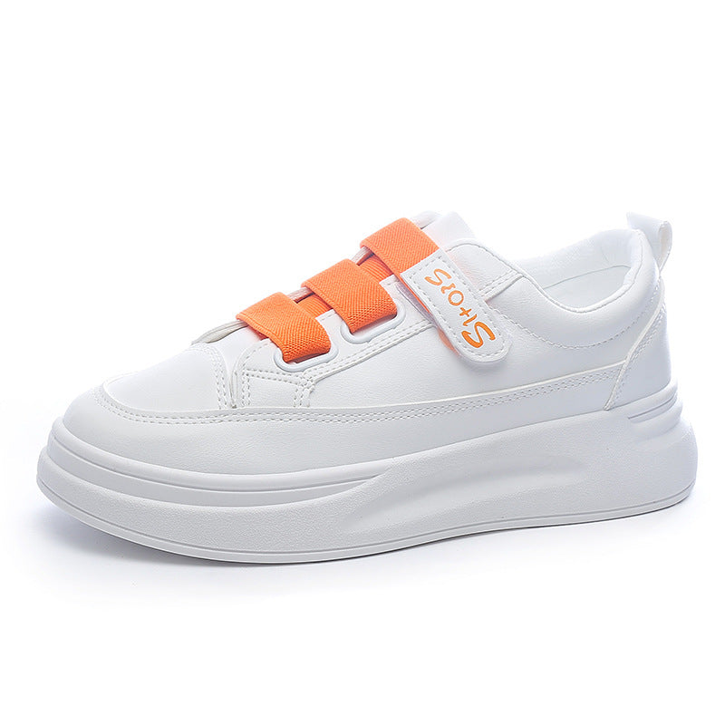 Korean Style Thick Bottom Casual White Women's Sneakers