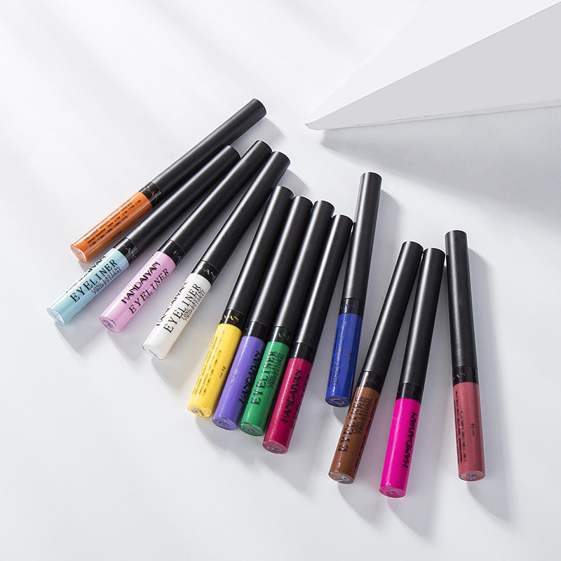 12 Color Matte Liquid Eyeliner - Long Lasting & Non-Smudge
