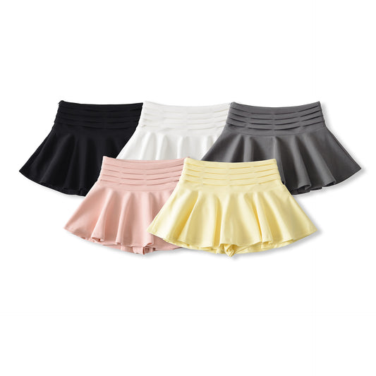 Multi-layered Pleated A-line Skirt