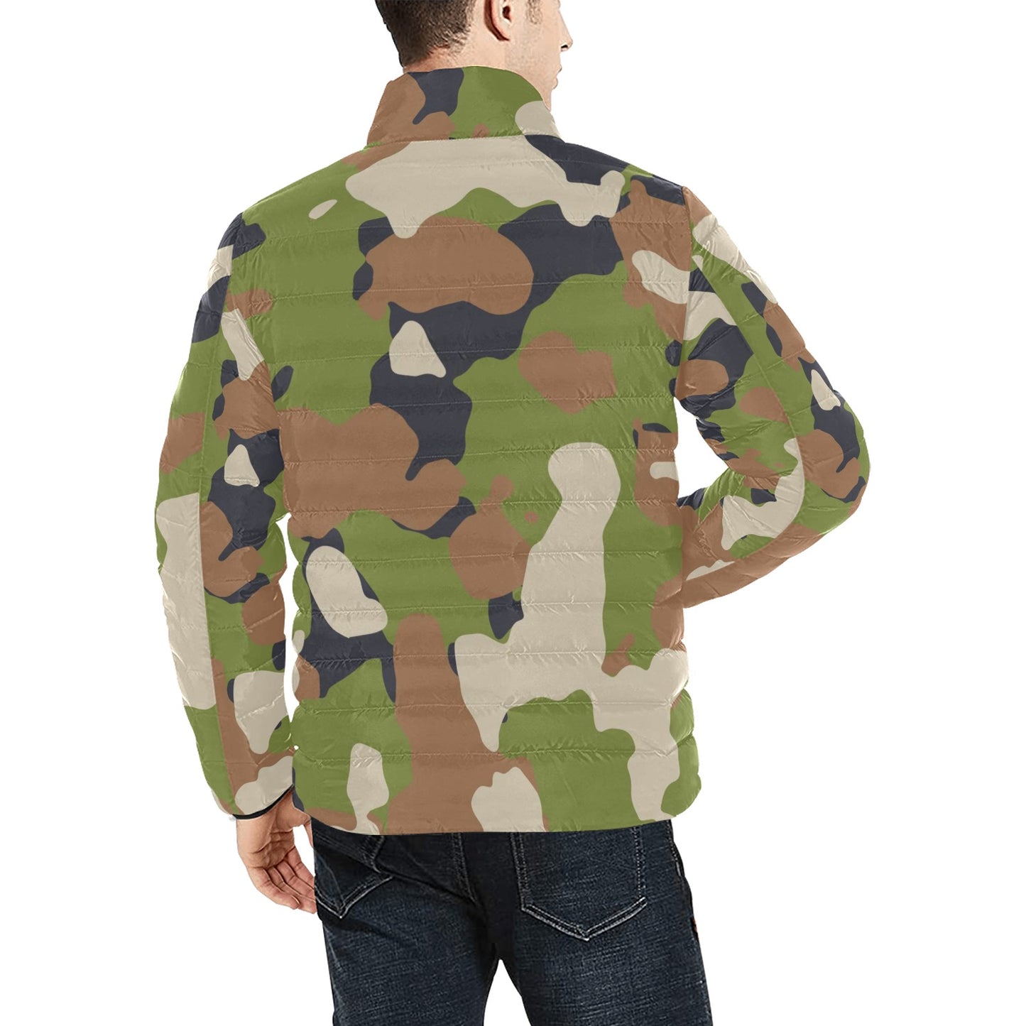 Green Camo Men's Lightweight Bomber Jacket