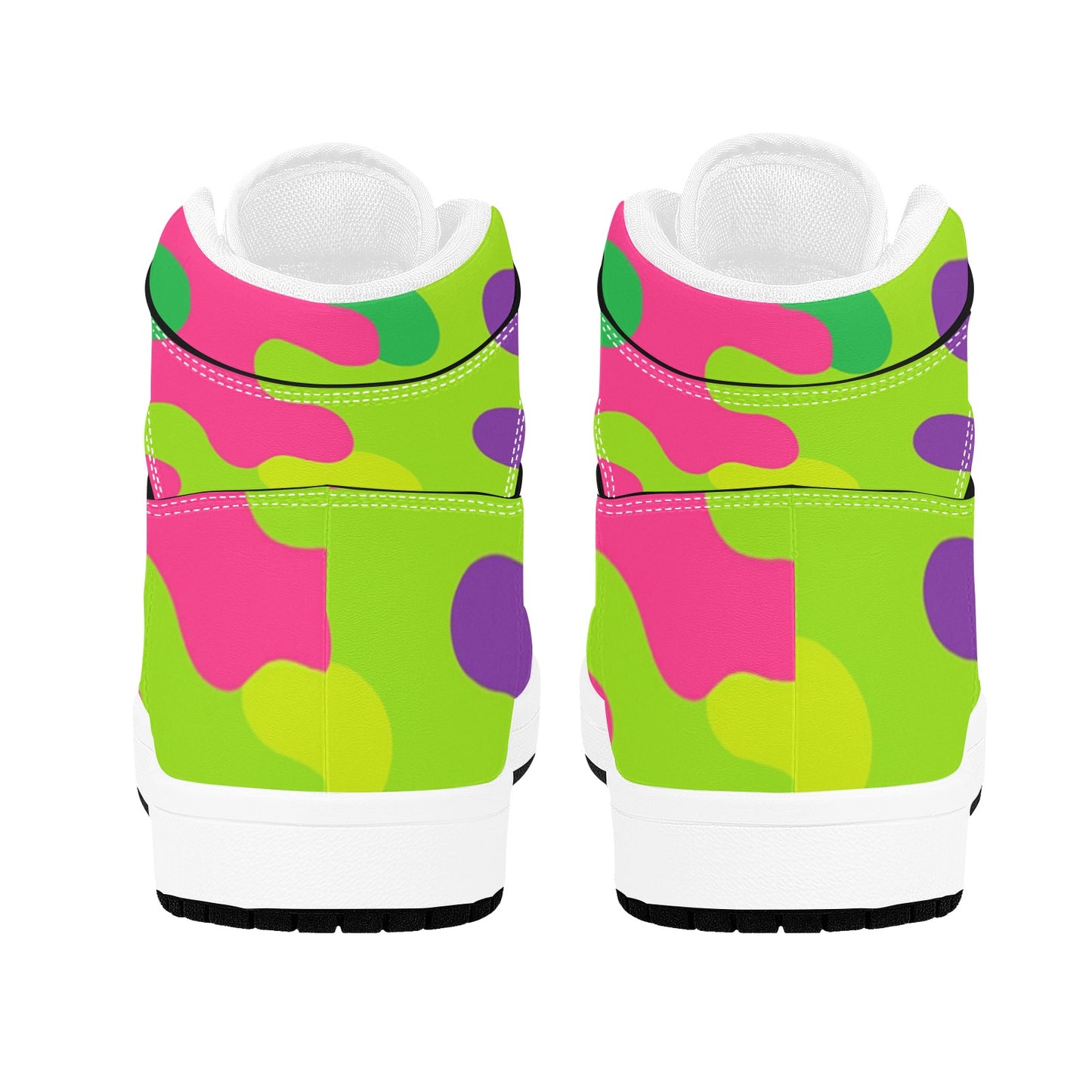 Harajuku Rainbow Camo Men's High Top Sneakers