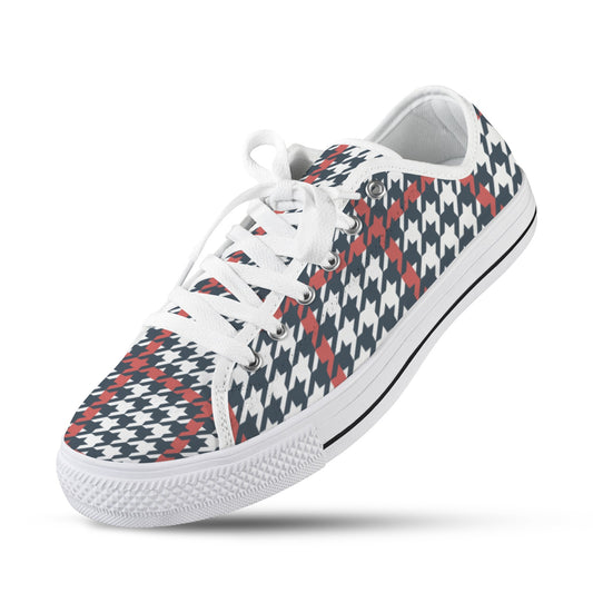Simple Plaid Low Top Women's Shoes