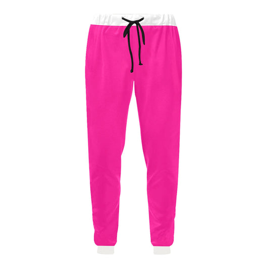 Highlighter Pink Casual Baggy Joggers