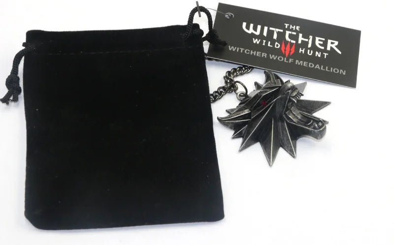 The Witcher 3 Wild Hunt Wolf Head Medallion Necklace