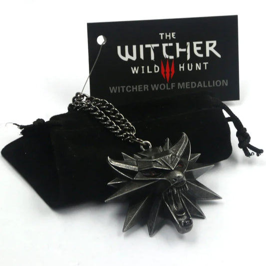 The Witcher 3 Wild Hunt Wolf Head Medallion Necklace