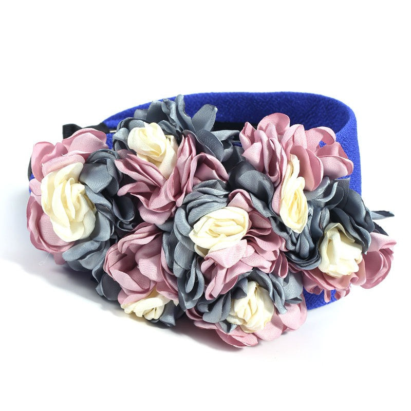 Handmade Fabric Side 3D Flower Headband