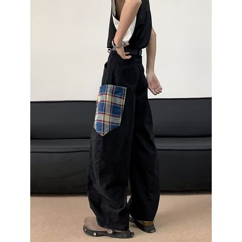 Harajuku Curved Knife Denim Pants