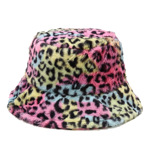 Camouflage Faux Fur Bucket Hat - Warm & Stylish Fisherman Hat