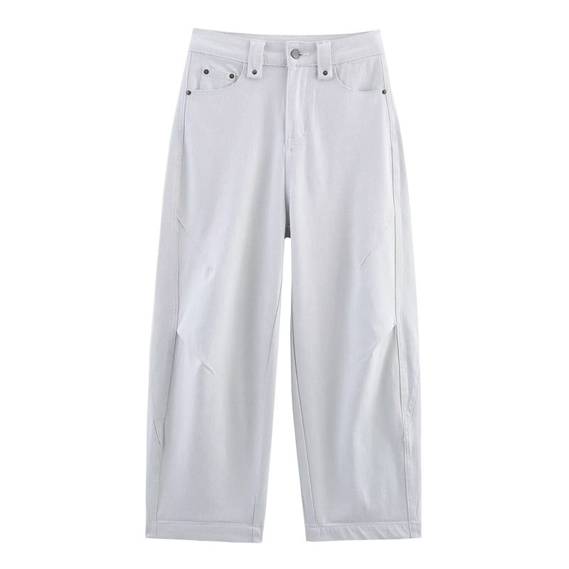 Harajuku Style Distressed Denim Commuter Pants