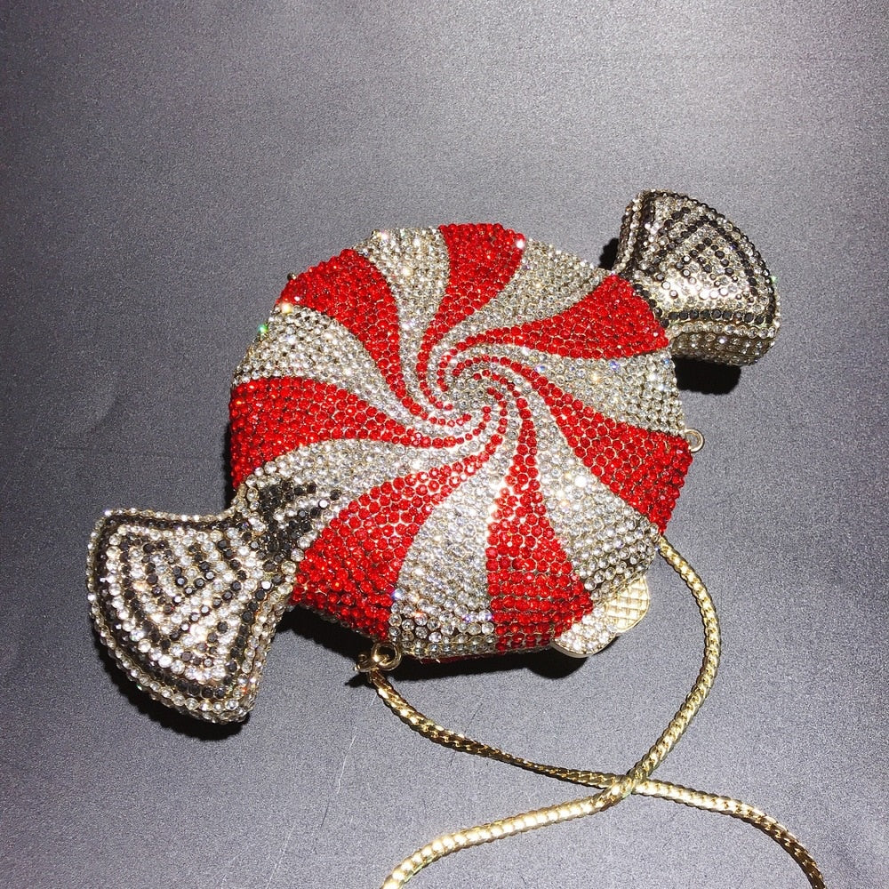 Harajuku-Inspired Crystal Clutch Bag