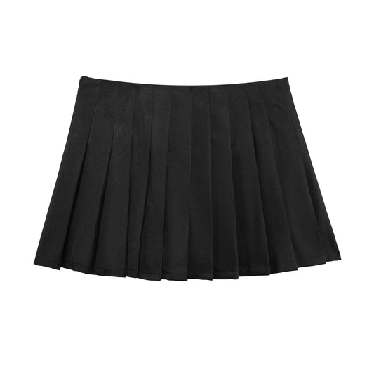 Playful Multi-Colored Pleated Short Skirt
