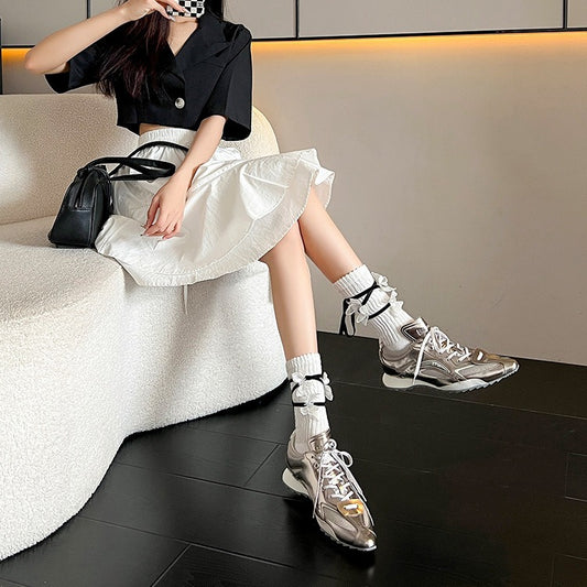 Asymmetric Tongue Boxing Shoes for Women