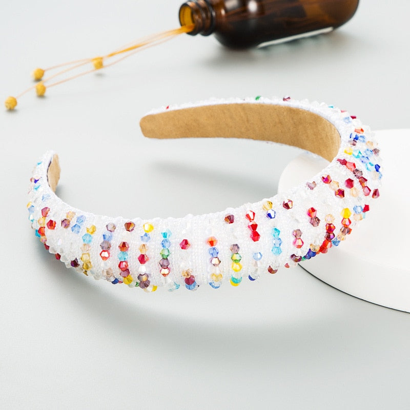 Red Thin Sponge Pearl Headband