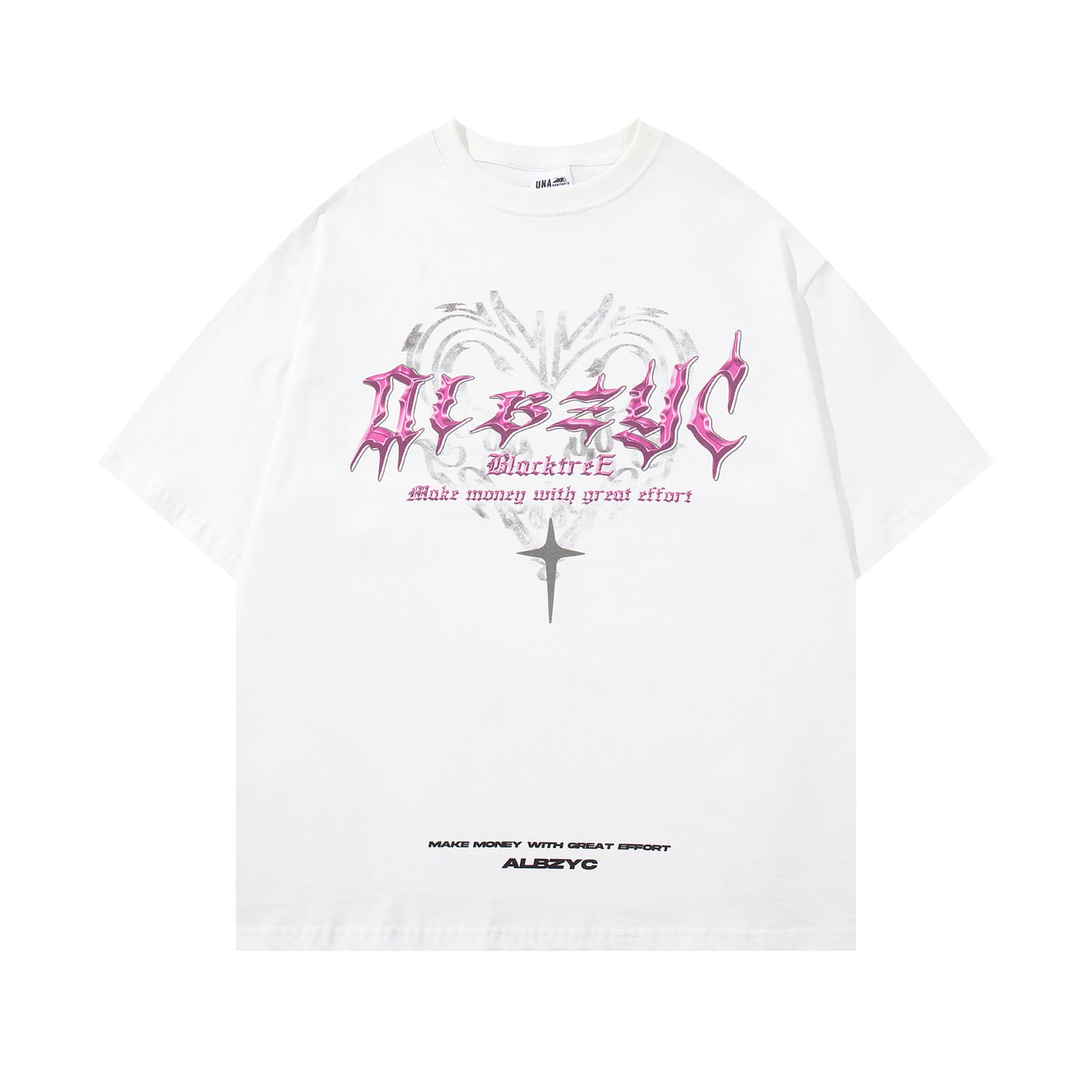 Harajuku Graffiti Heart Print T-Shirt for Men