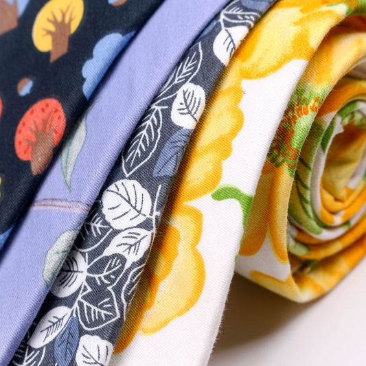 Fresh Pastoral Floral Cotton Tie Set