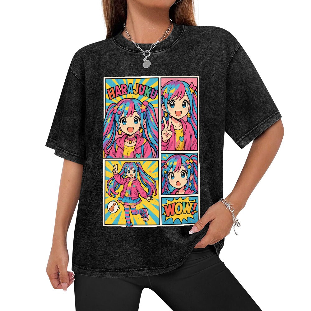 Harajuku Kawaii Comic Strip Panel T-Shirt