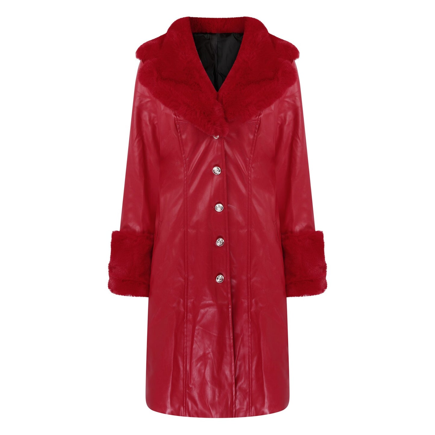 Harajuku Style Large Fur Collar Zipper Coat