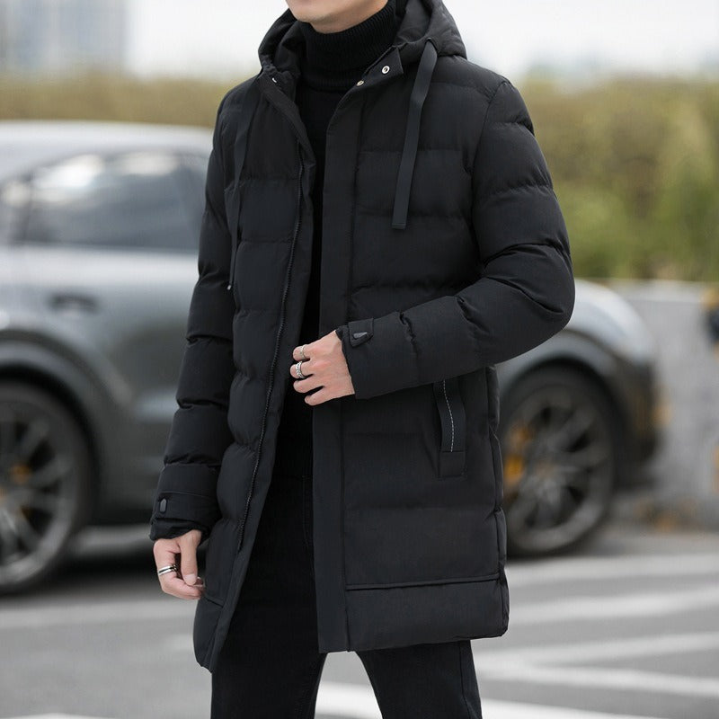 Harajuku Style Medium Length Cotton Padded Jacket