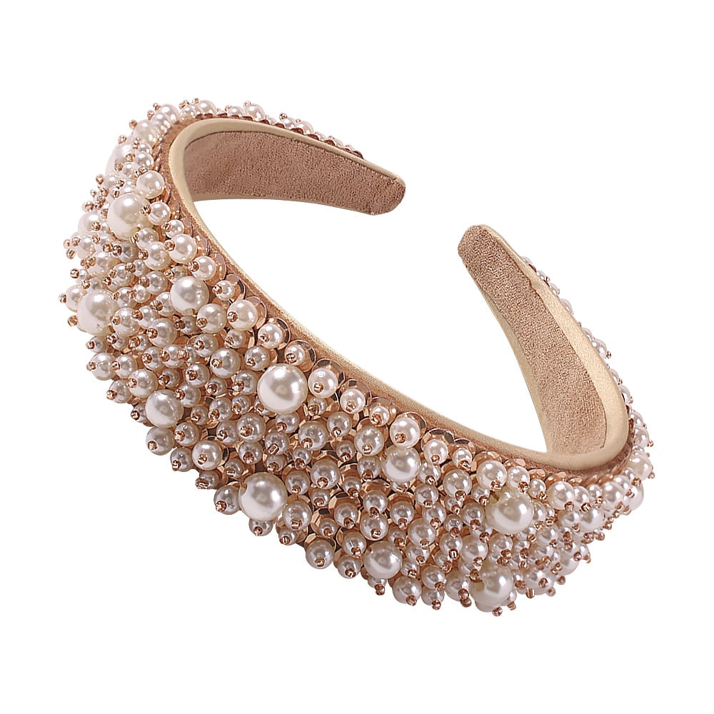 Elegant Handmade Imitation Pearl Hairband