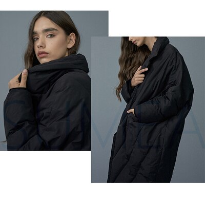 Harajuku Style Oversized Long Down Jacket for Women