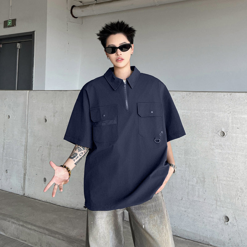 Double Pocket Workwear Shirt for Men