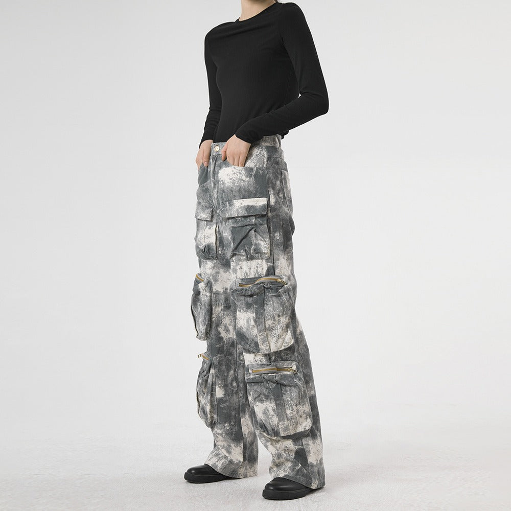 Women's High Waist Camouflage Cargo Pants - Harajuku Style