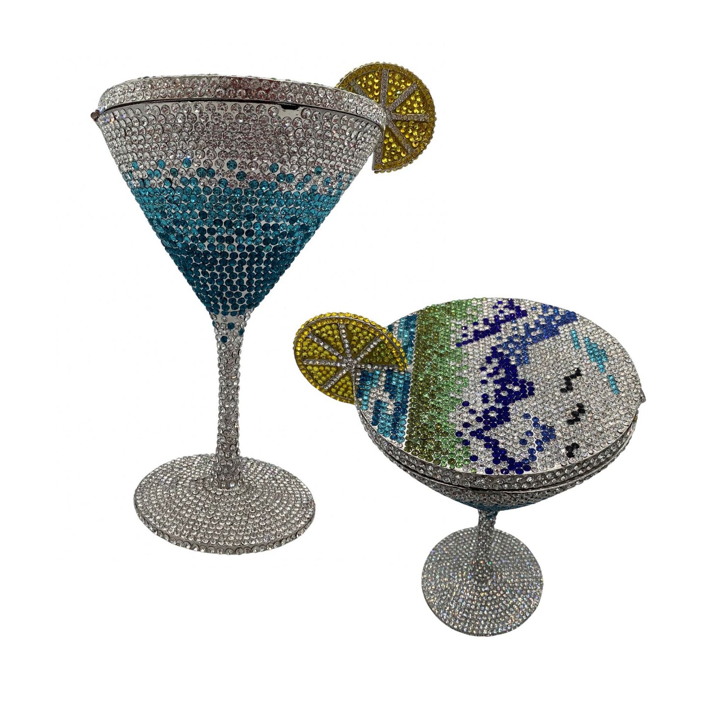 Diamond Studded Cocktail Tall Cup Handheld Bag