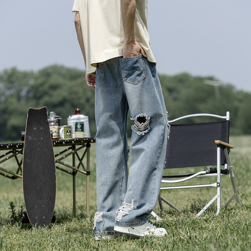 Loose Straight Leg Wide Leg Long Pants