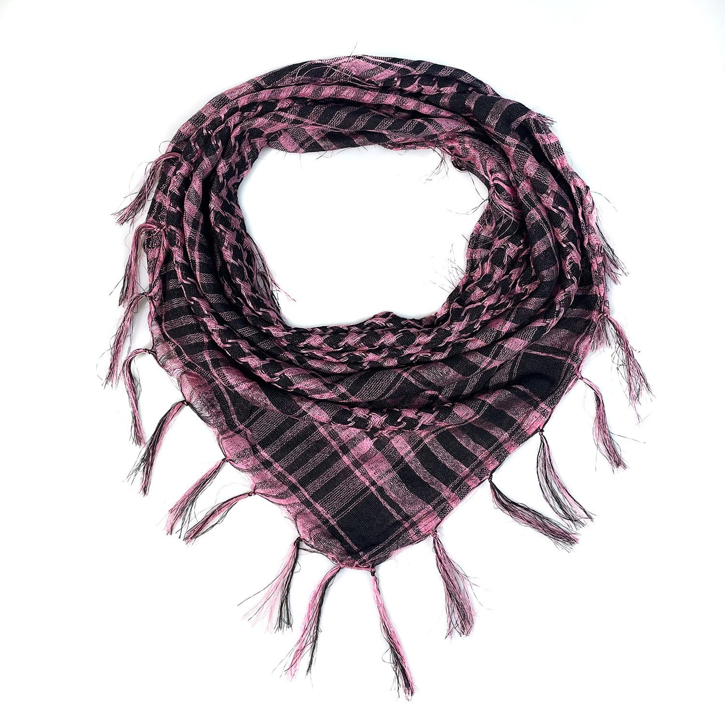 Harajuku Style Network Silk Thousand Bird Grid Scarf