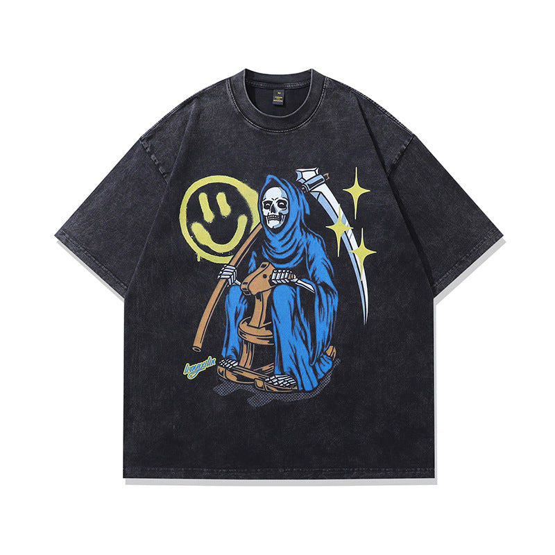 Harajuku Hip Hop Cat T-Shirt - Vintage Cotton Tee