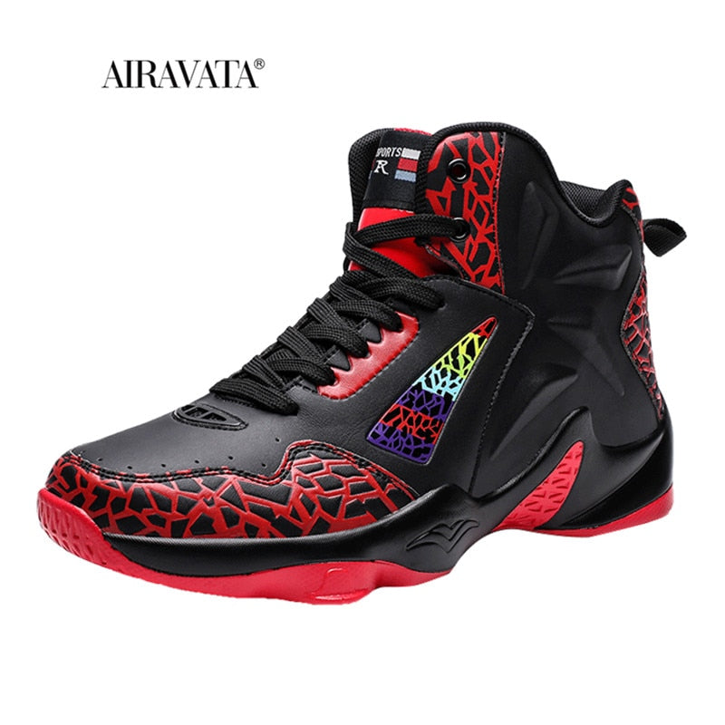 Men's Harajuku Style Leather Basketball Sneakers