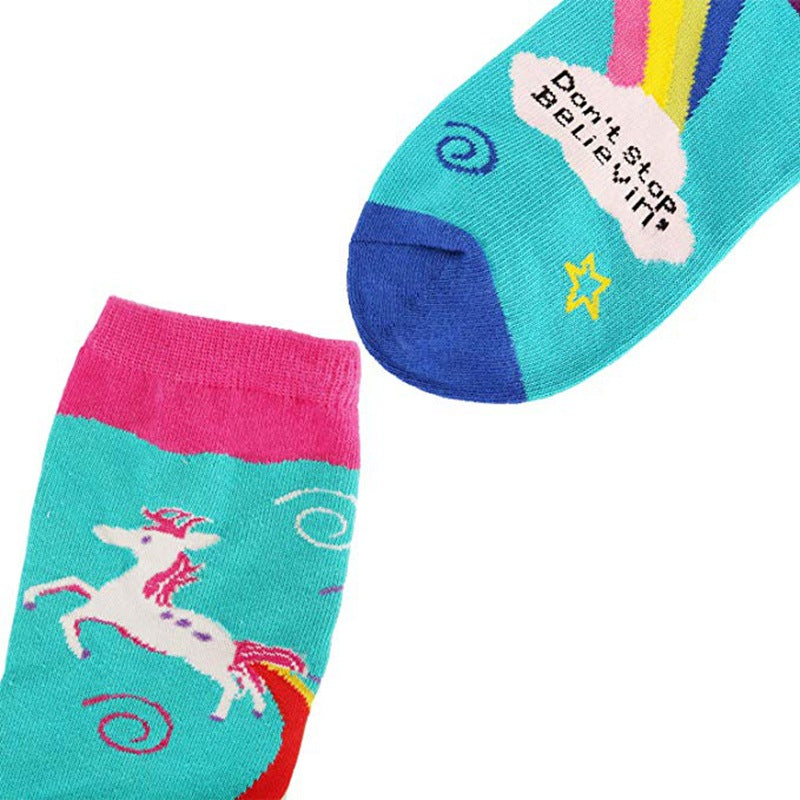 Playful Unicorn Rainbow Socks - Harajuku Style