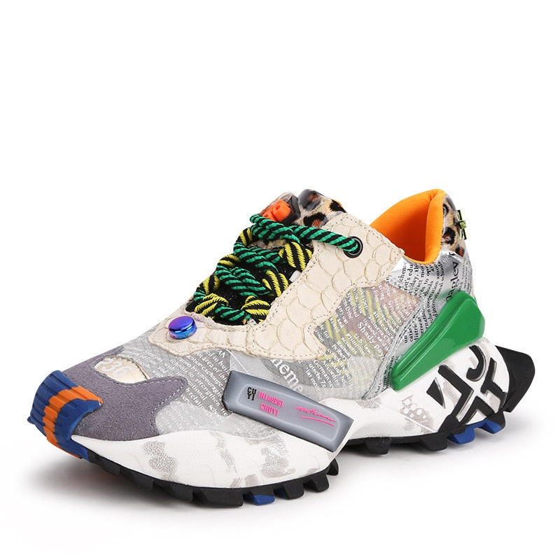 Harajuku Style Women's Thick Soled Casual Sneakers