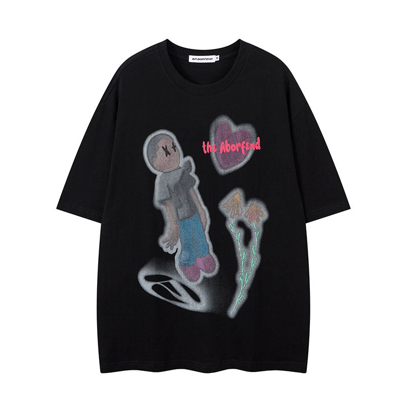 Playful Penguin Print Short Sleeve T-Shirt for Men