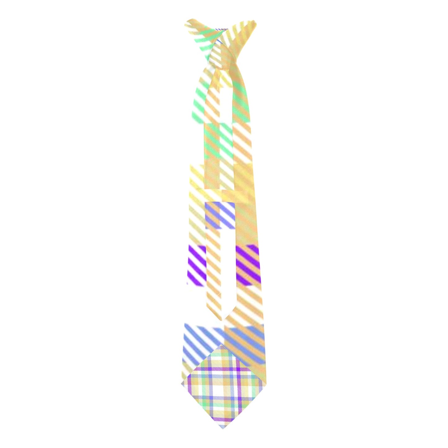 Custom Peekaboo Necktie - Pastel Plaid