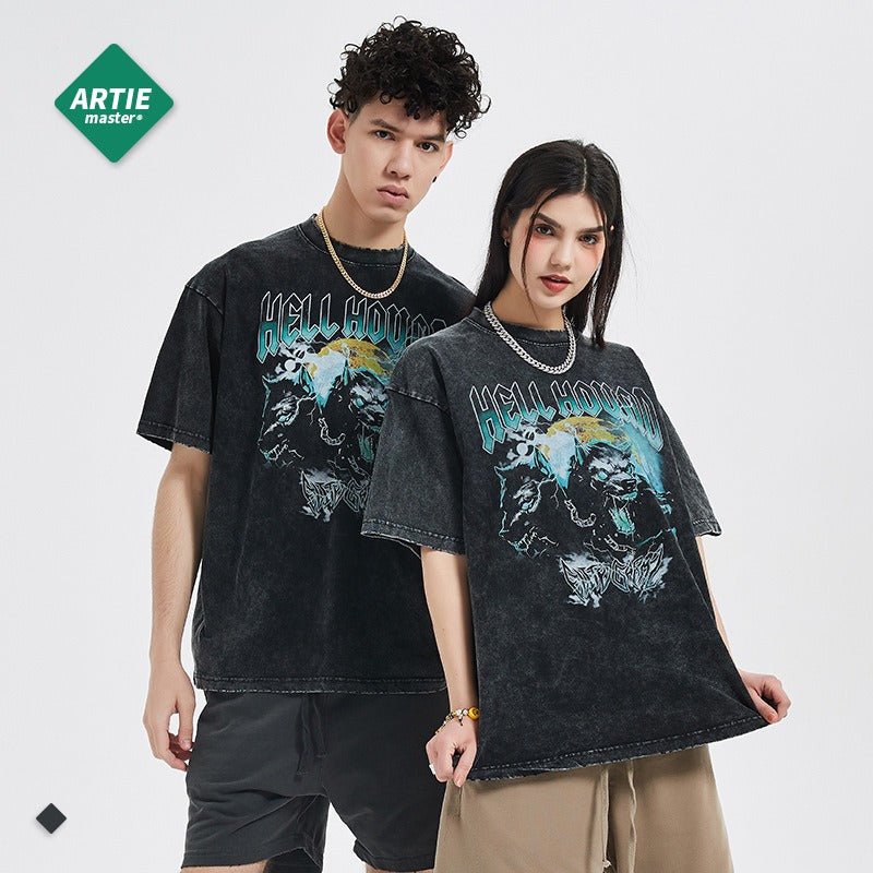 Harajuku Style Distressed Trendy Brand T-Shirt for Men