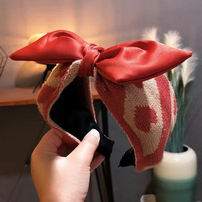 South Korea Winter Woolen Hair Band with Rabbit Ears