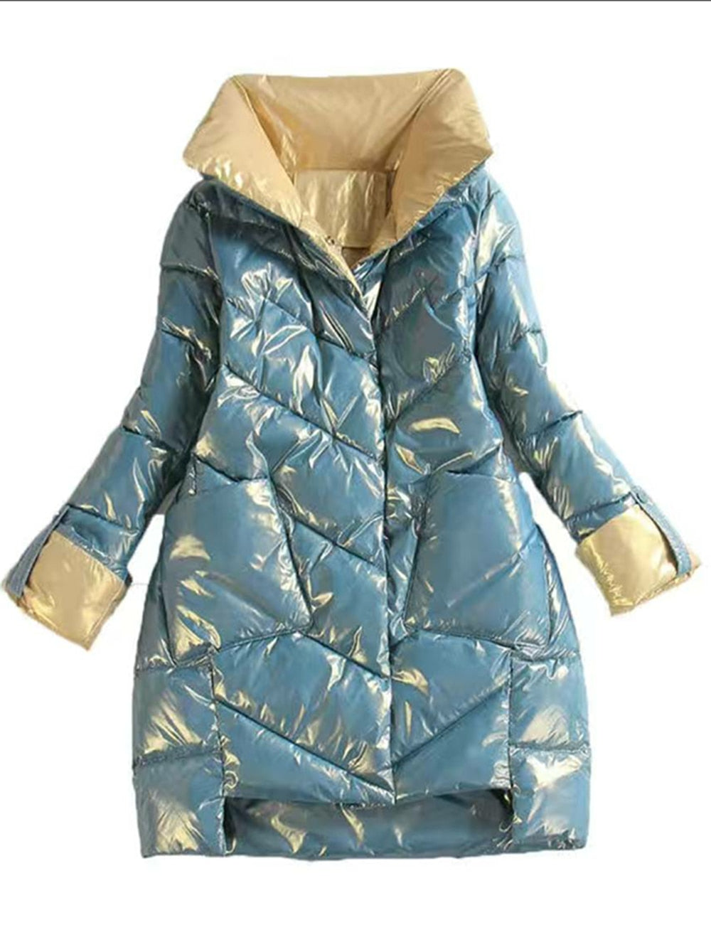 Harajuku Style Women's Windproof Quilted Hooded Parka