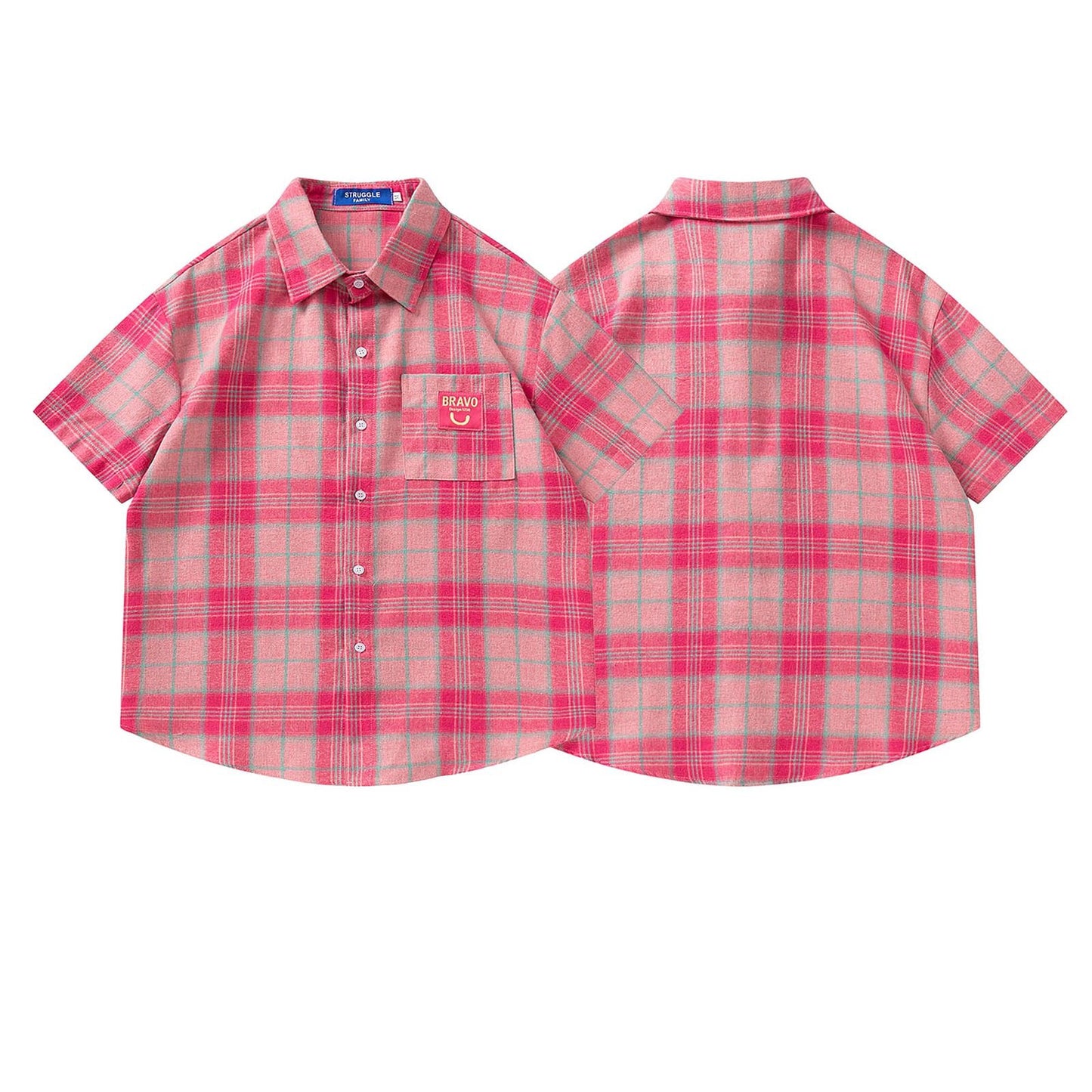 Retro Pocket Casual Blouse - Harajuku Style Unisex Shirt