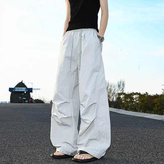 Ice Silk Assault Pants - Wide Leg Casual Style