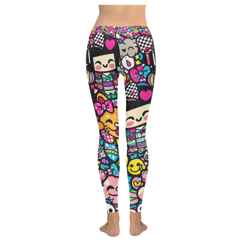 Harajuku Pop Parade Women's All-Over Low Rise Leggings