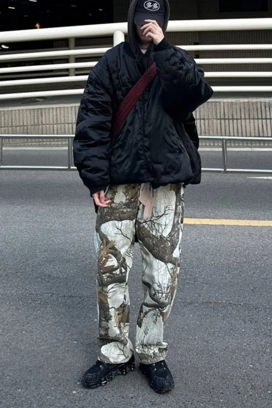 Men's Harajuku Style Printed Straight Leg Jeans