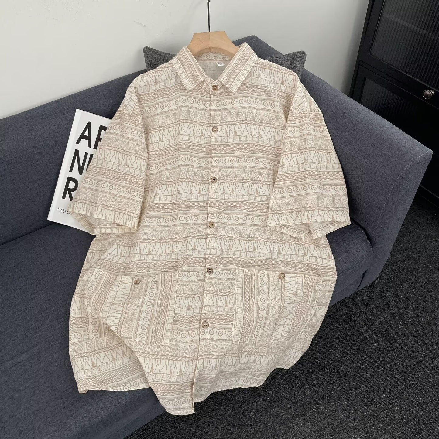 Loose Casual Collar Half Sleeved Shirt