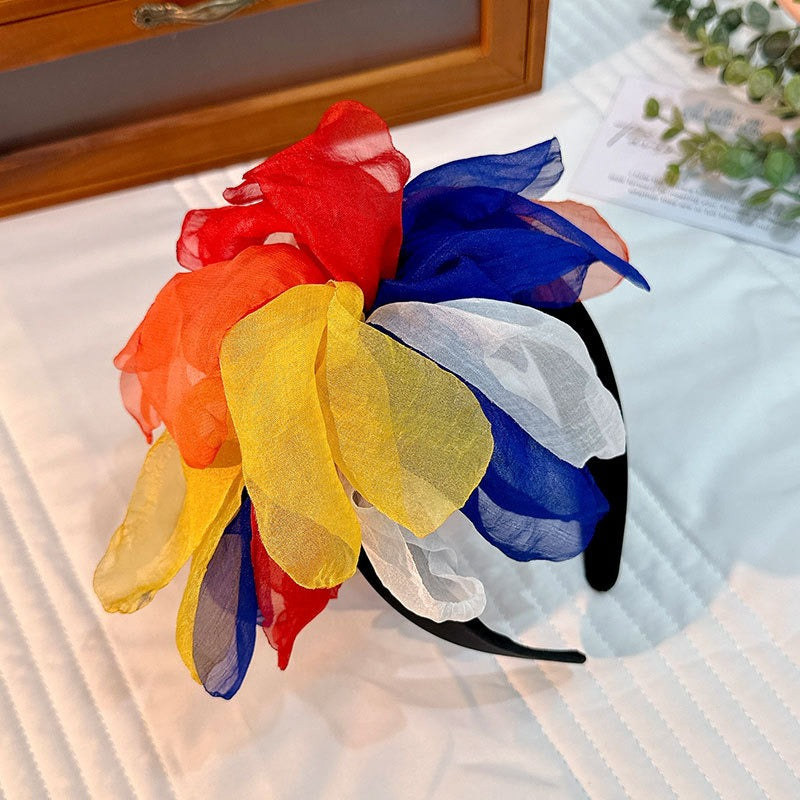 Oversized Handmade Fabric Flower Headband