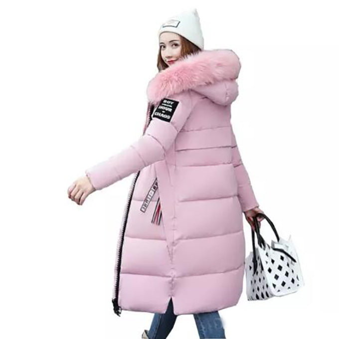 Harajuku Style Women’s Winter Jacket with Detachable Fur Collar