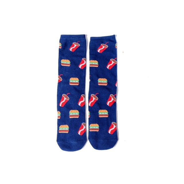 Cute Cartoon Food Socks - Banana, Avocado & More