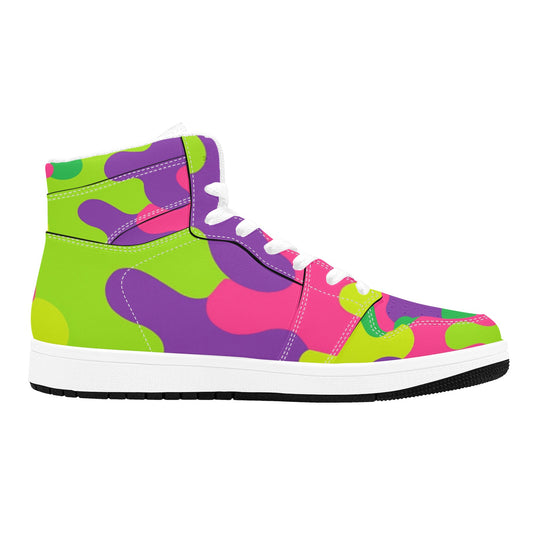 Harajuku Rainbow Camo Men's High Top Sneakers