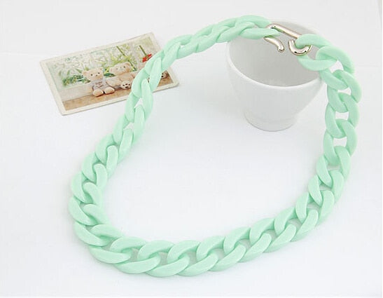 Colorful Chunky Chain Necklace for Women - Harajuku Style