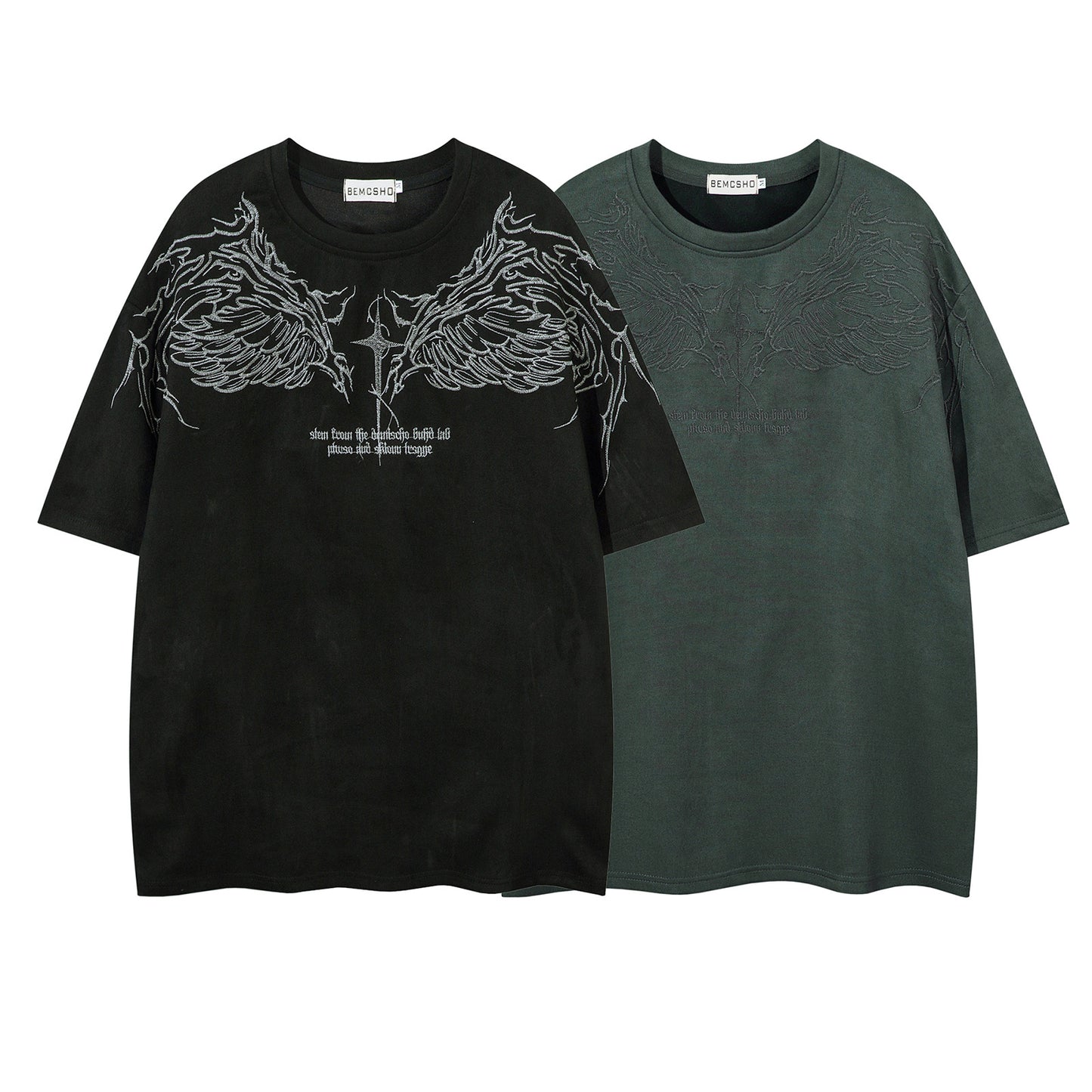 Harajuku Style Embroidered Short Sleeve T-Shirt
