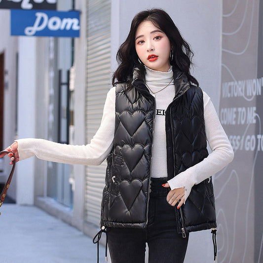 Harajuku Style Down Cotton Waistcoat for Women